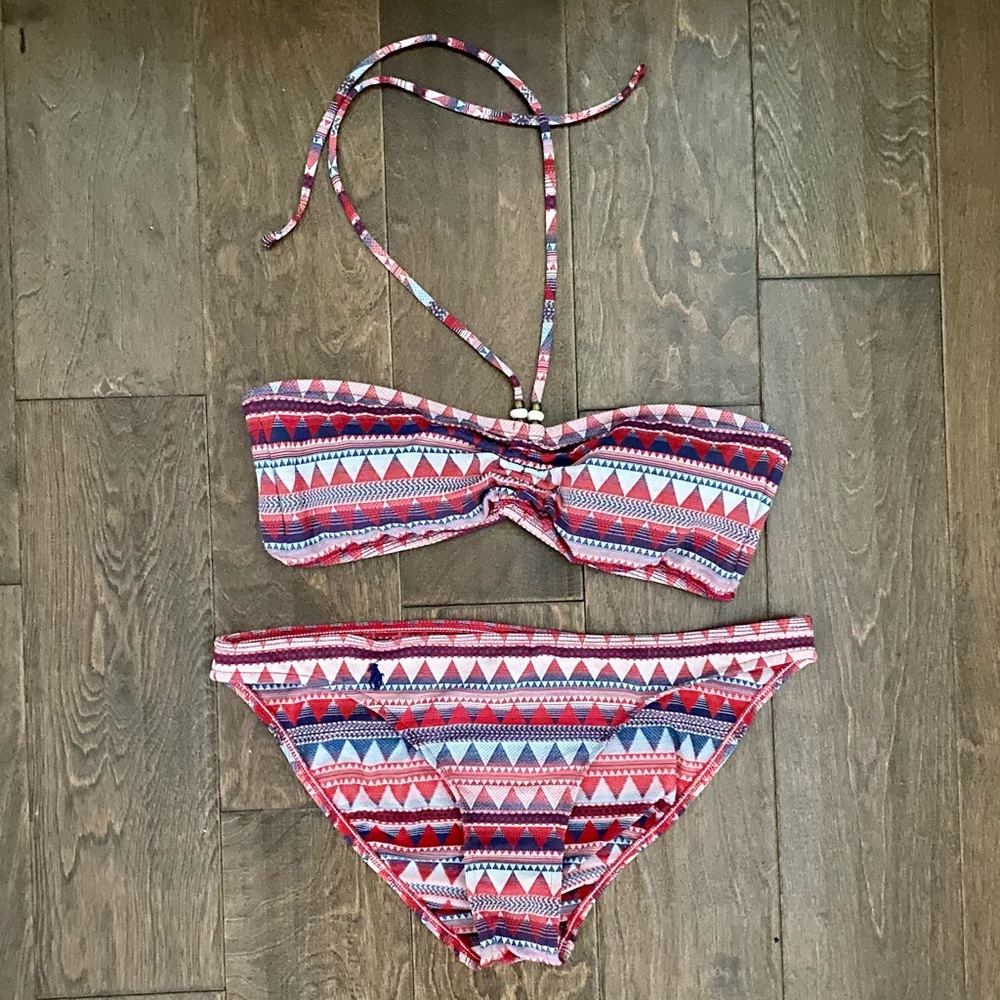 Ralph Lauren Bandeau Halter Bikini Set